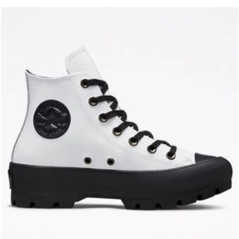 Converse White and Black High-Top Boots